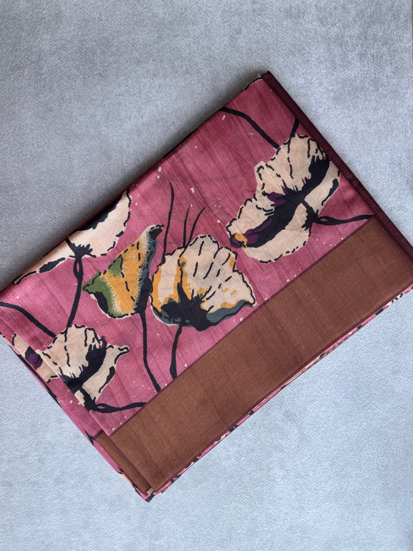 Digital Printed Semi Tusser Saree