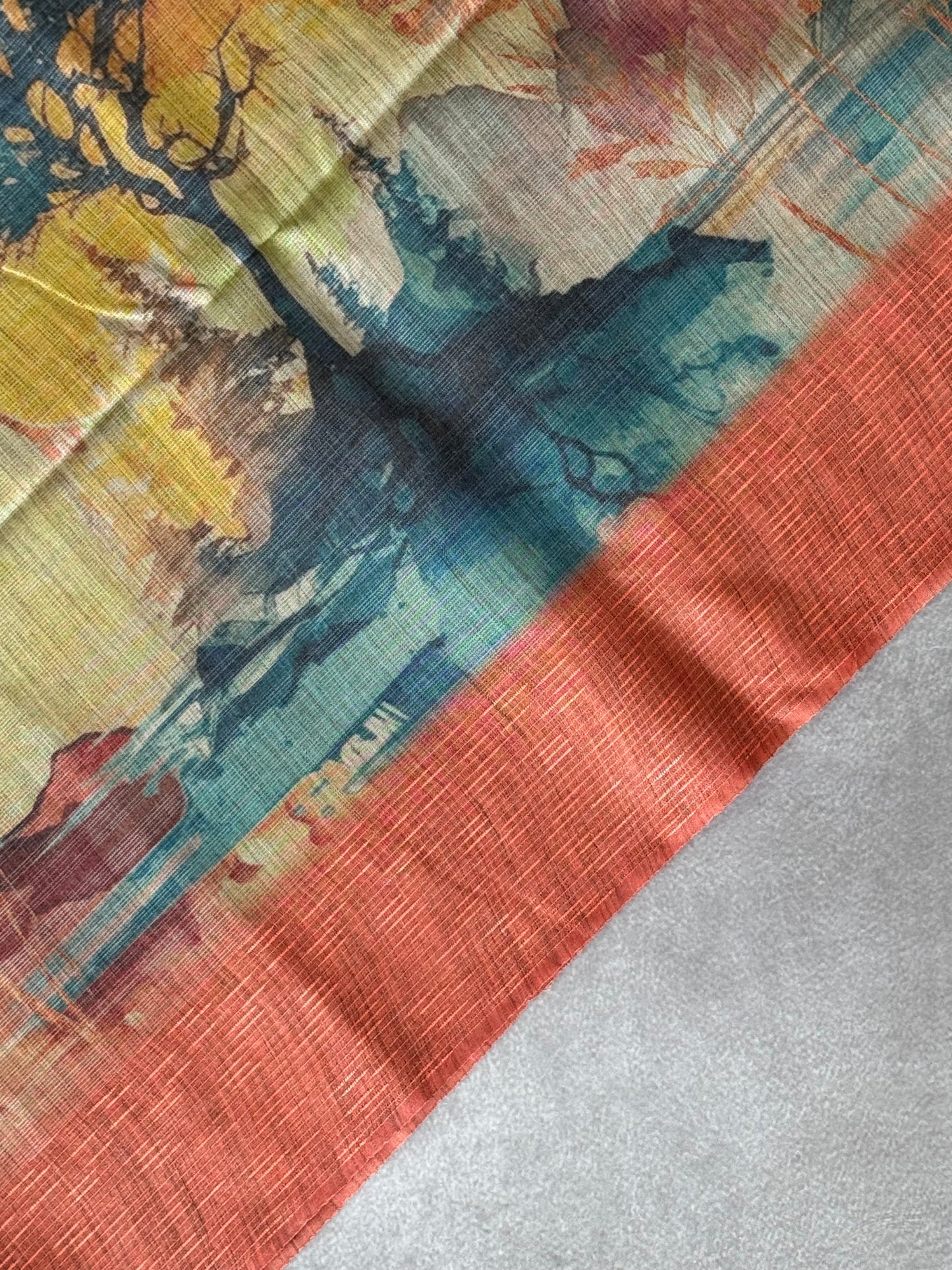 Castle Printed Cotton Tissue Saree