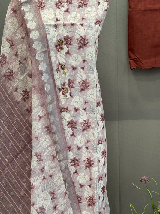 Lilen Digital Printed Unstitched Suit
