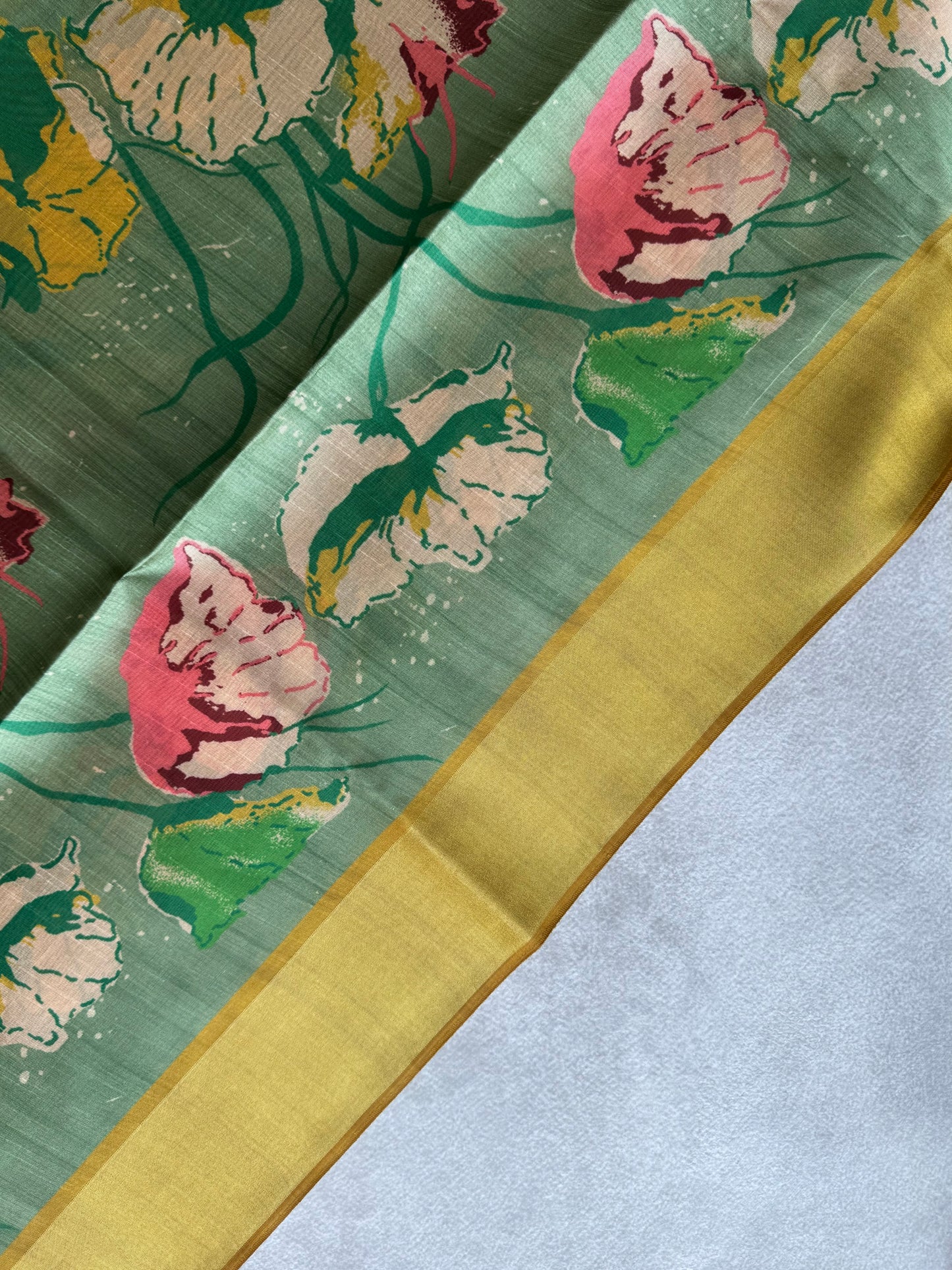 Digital Printed Semi Tusser Saree