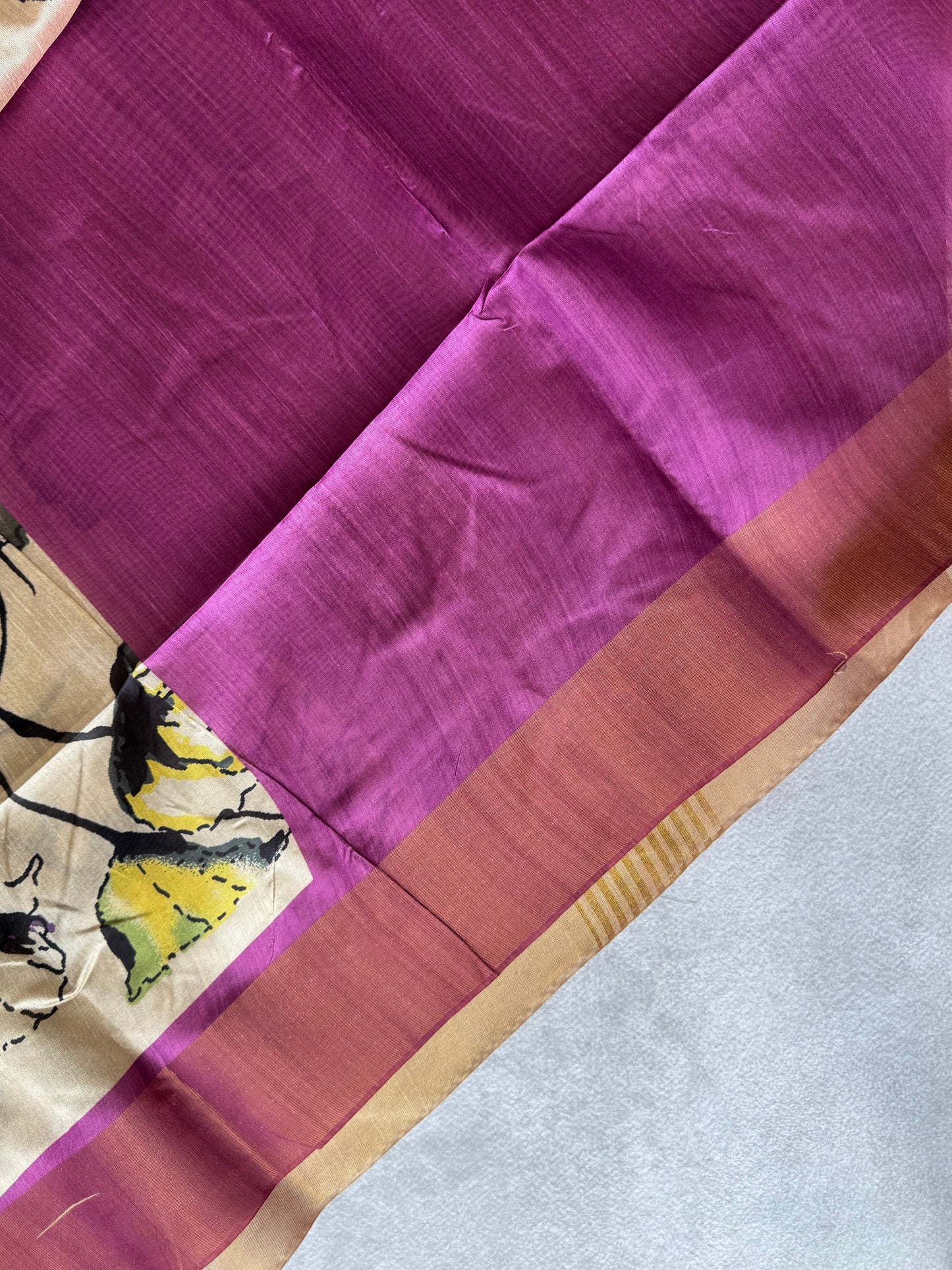 Digital Printed Semi Tusser Saree