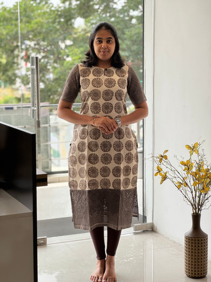 Cotton Hakoba Kurti with Lining