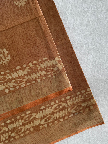 Batik Printed Tissue Cotton Saree
