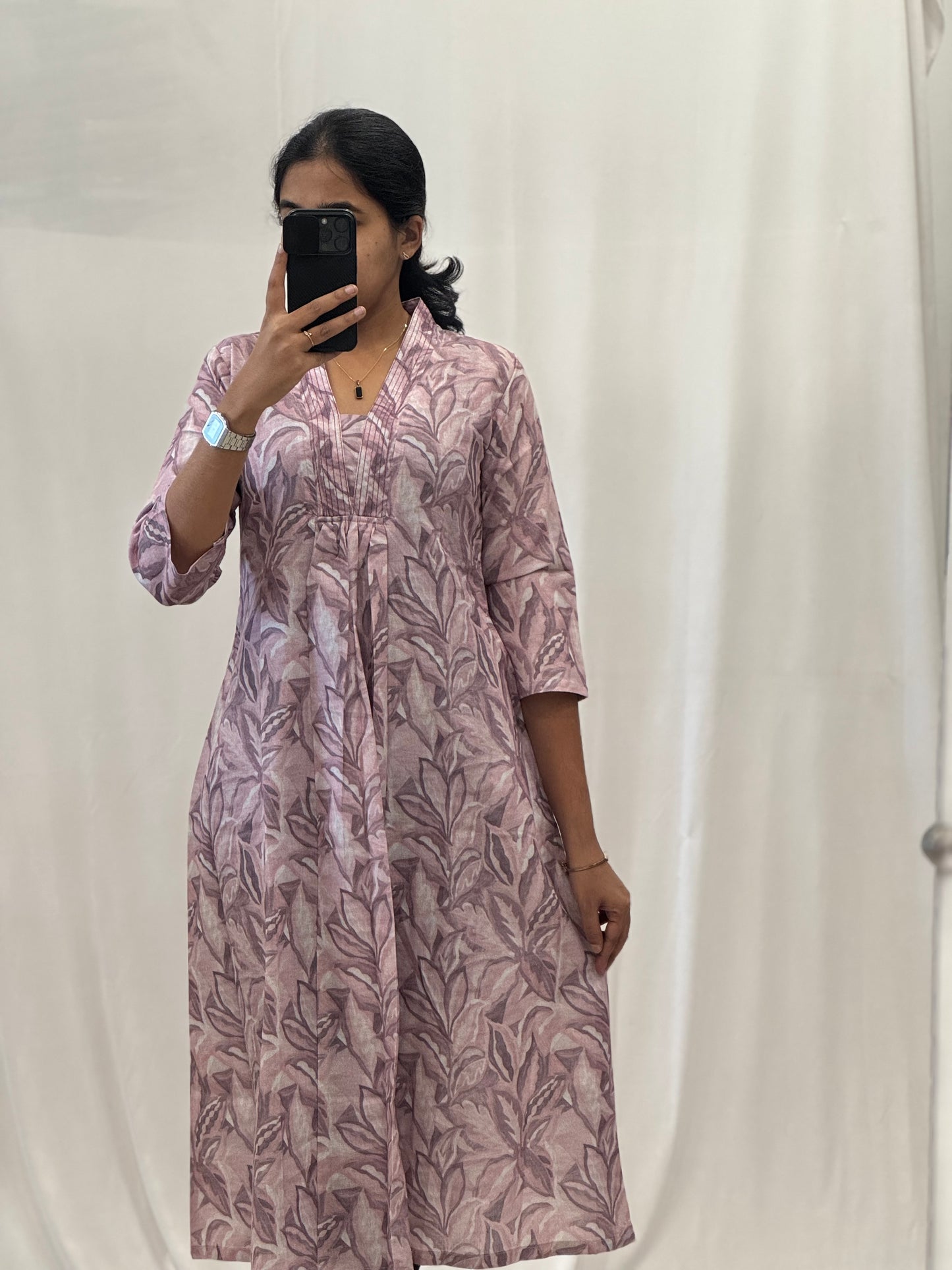 Linen Cotton A Line Dress