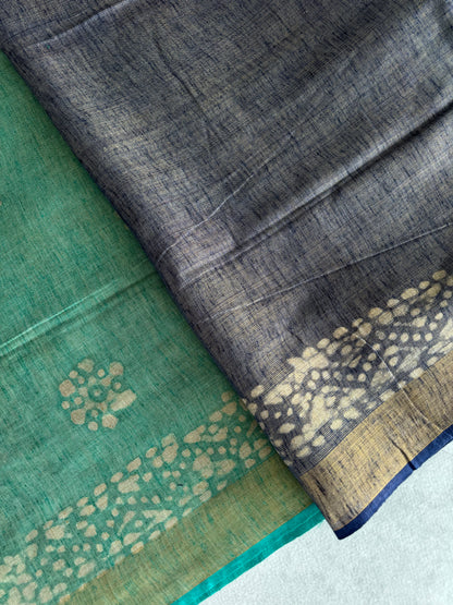Batik Printed Tissue Cotton Saree