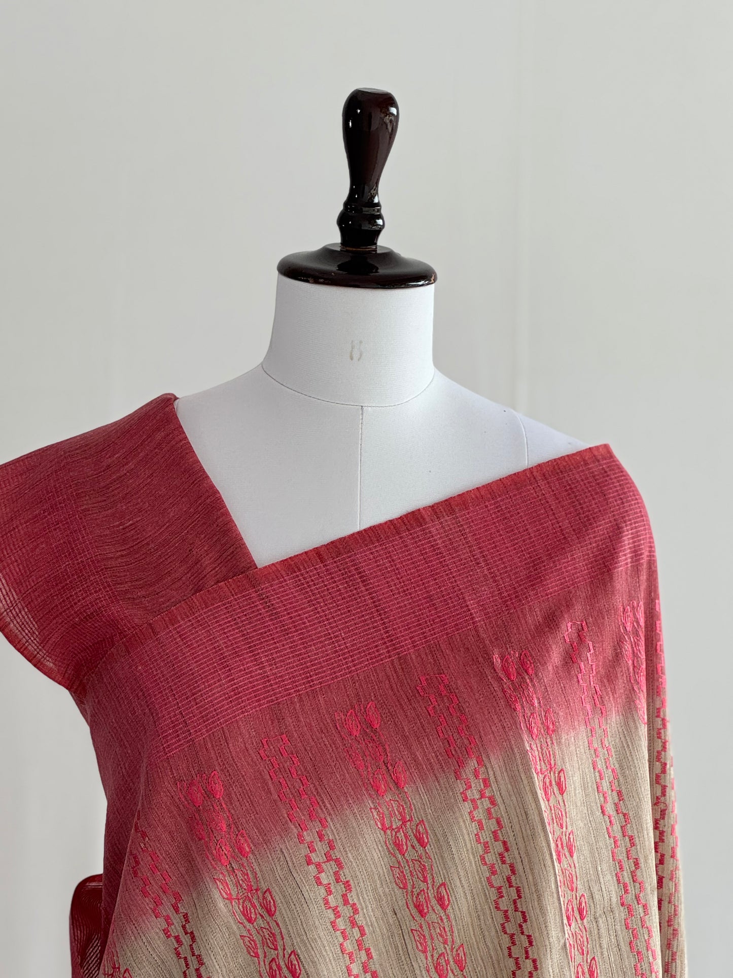 Cotton Embroidered Saree