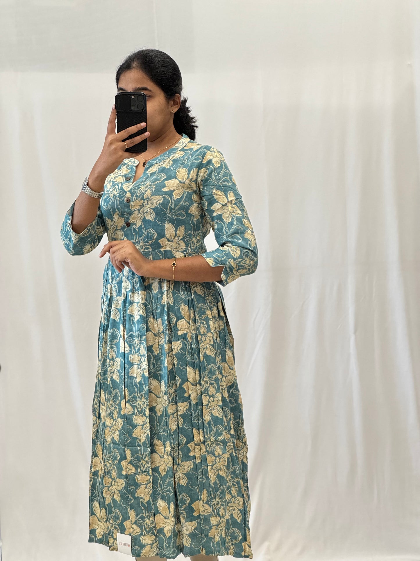 Rayon Umbrella Kurti with Chinese Collar