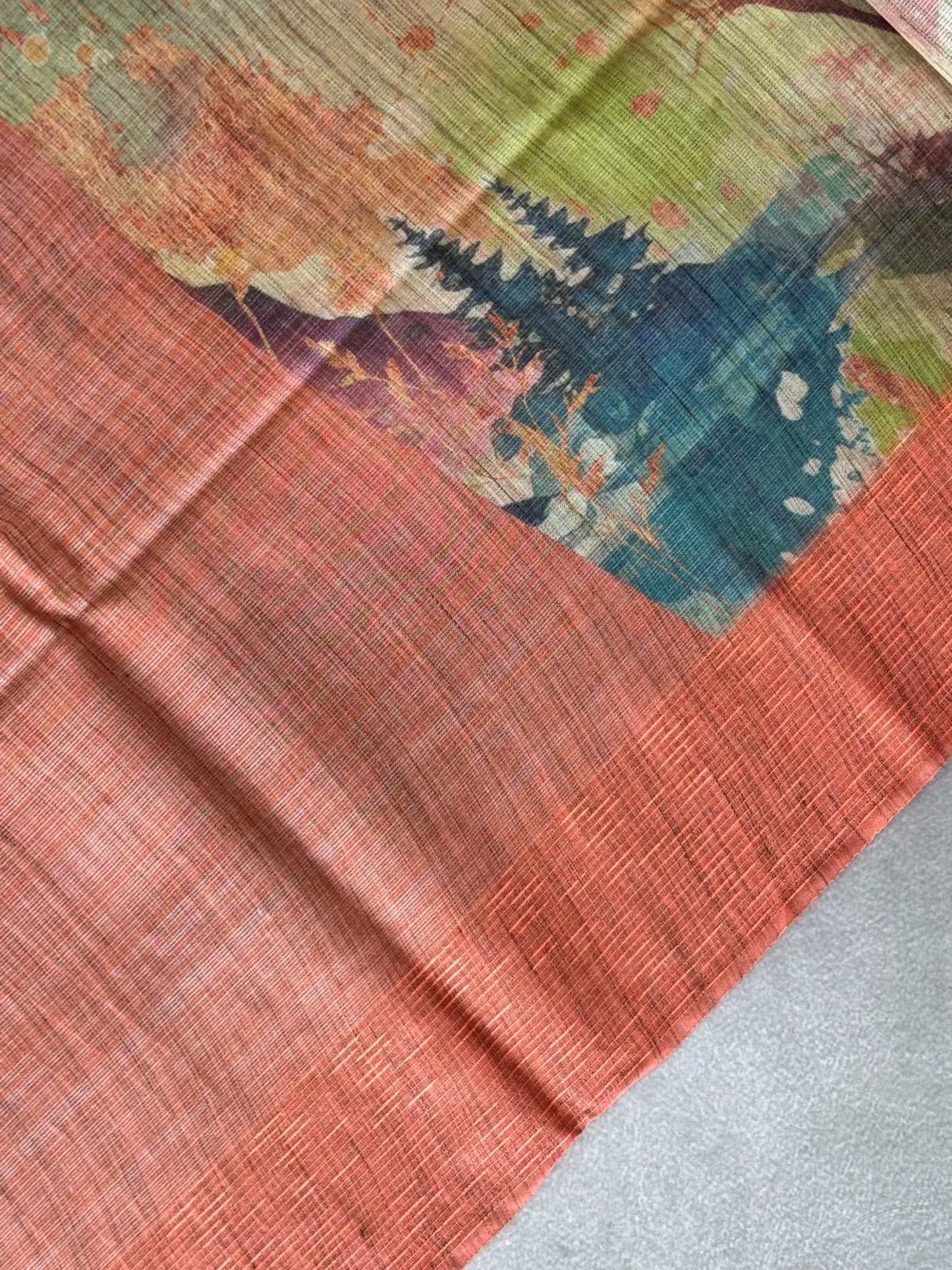 Castle Printed Cotton Tissue Saree