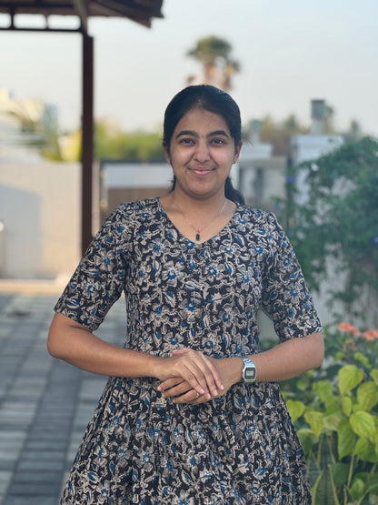 Black Kalamkari Cotton Maxi