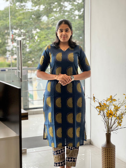 Blue & Green Cotton Co-Ord Set