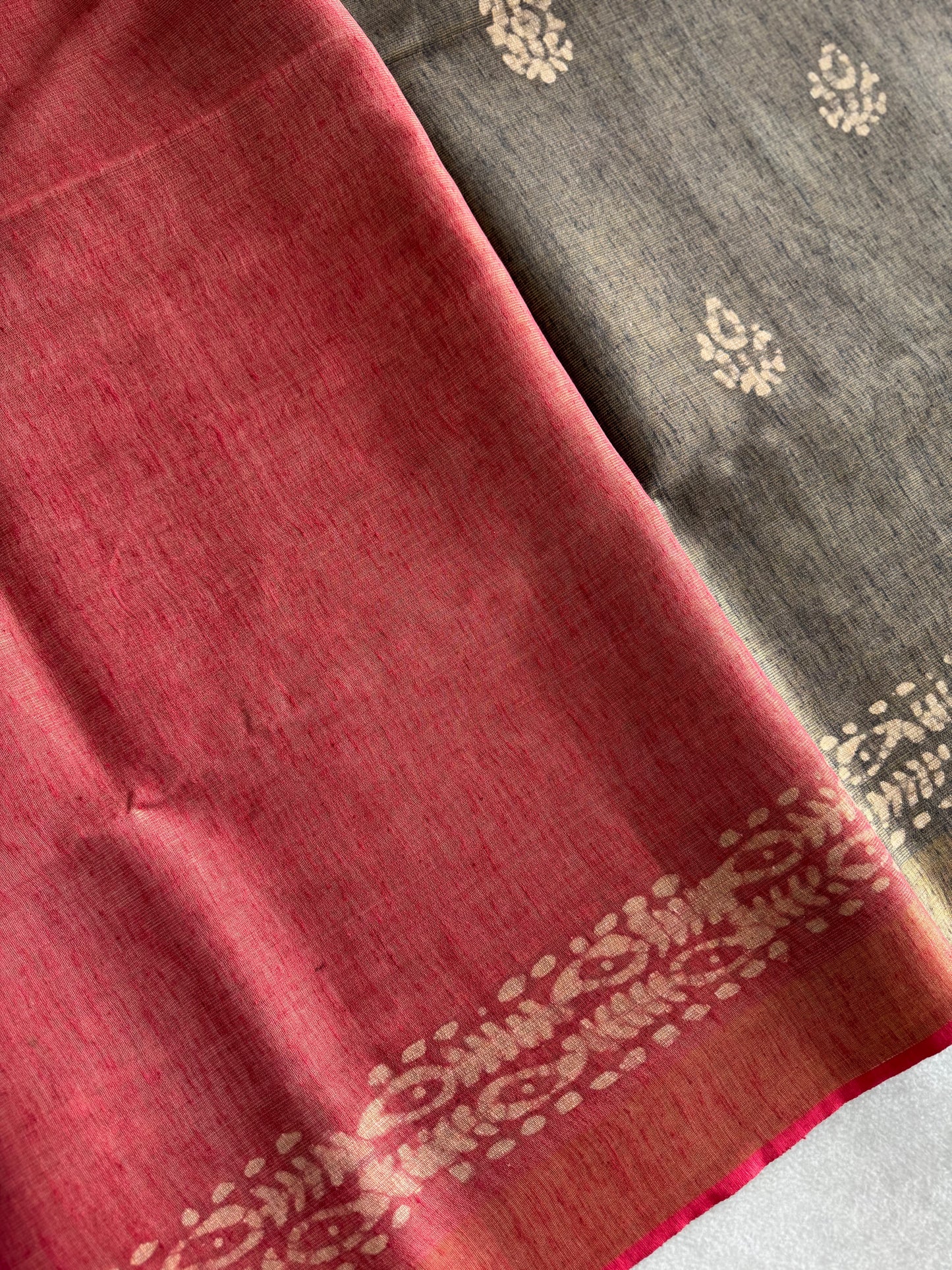 Batik Printed Tissue Cotton Saree