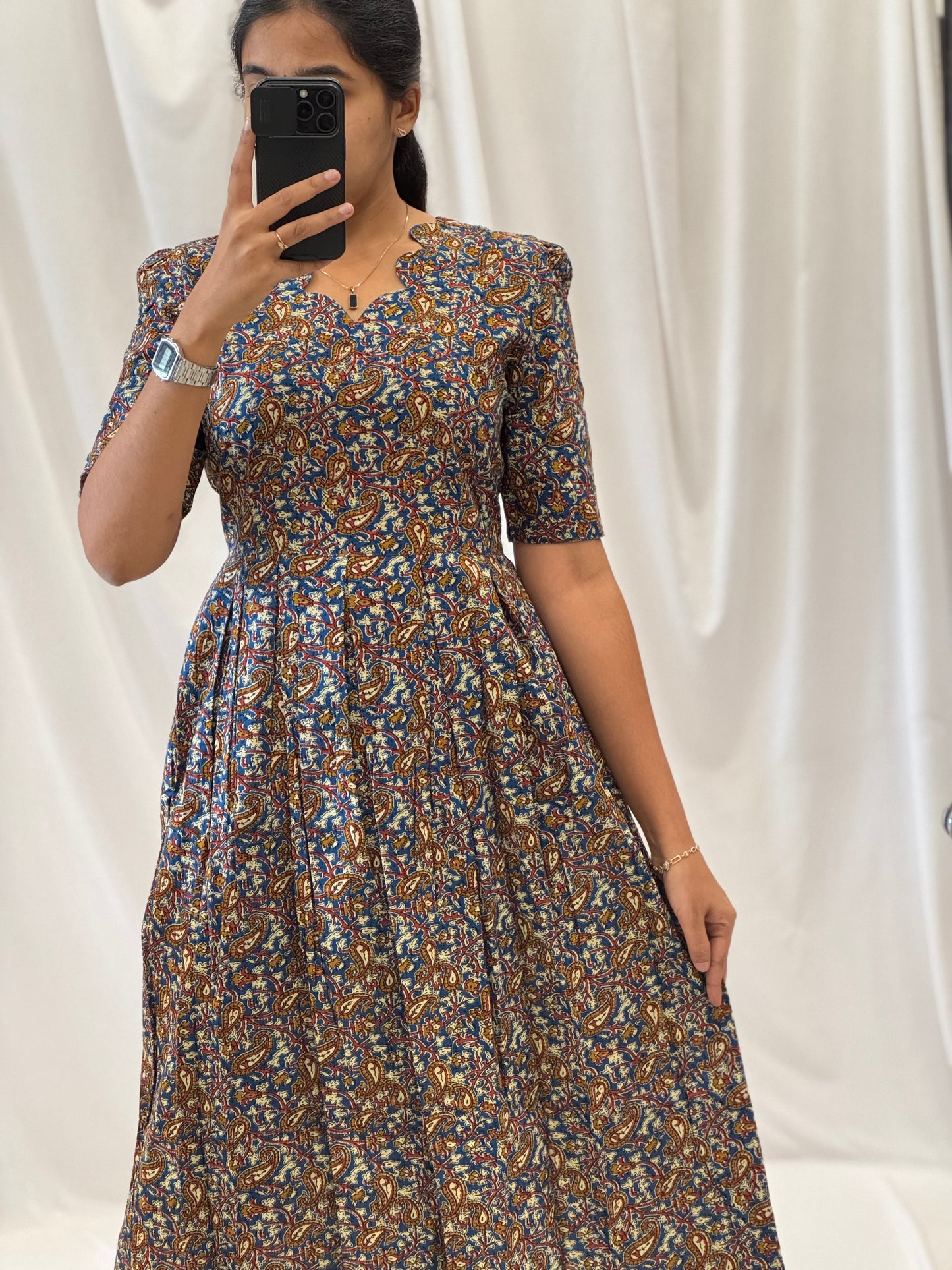 Kalamkari Cotton Umbrella Kurti