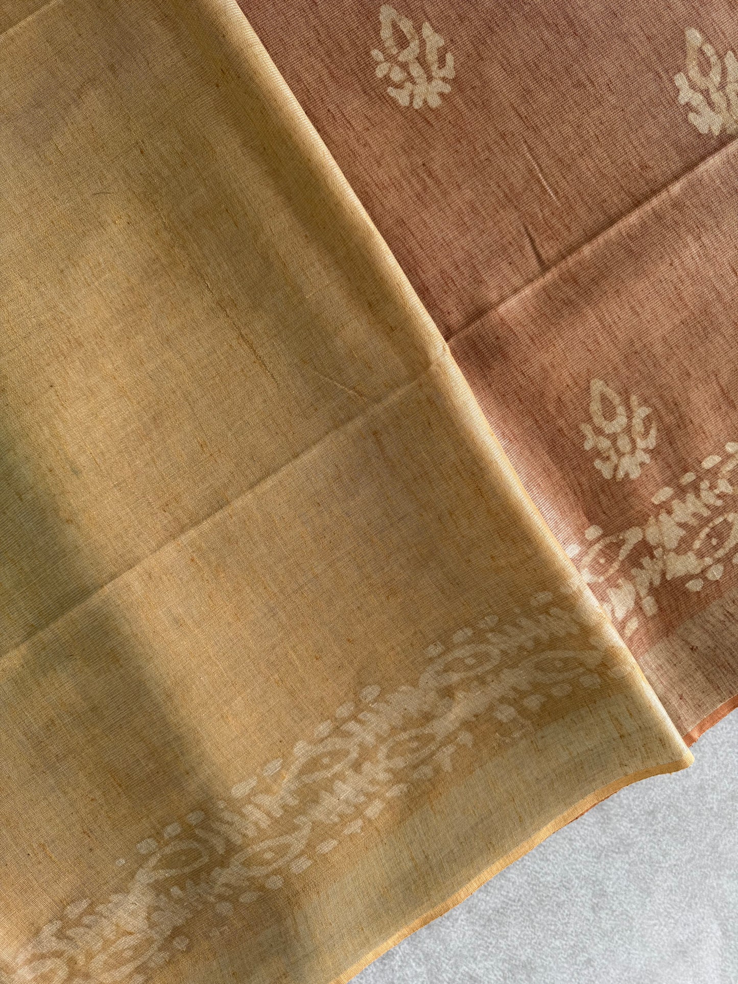 Batik Printed Tissue Cotton Saree