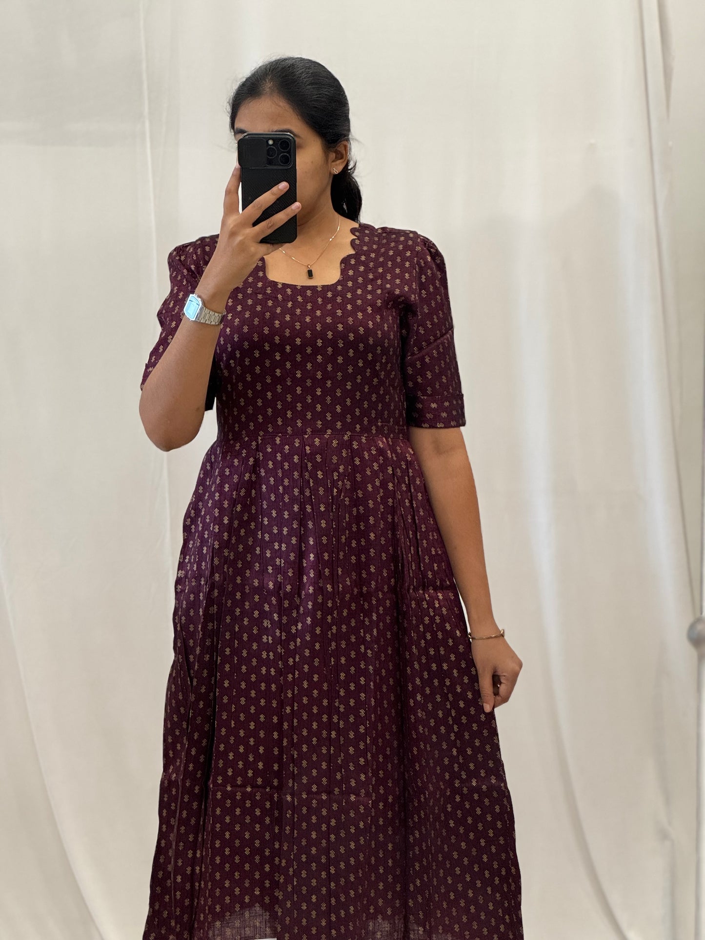 Rayon Maxi with Foil Buttas
