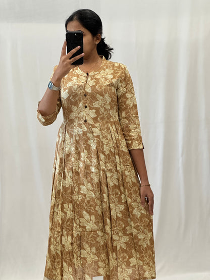 Rayon Umbrella Kurti with Chinese Collar