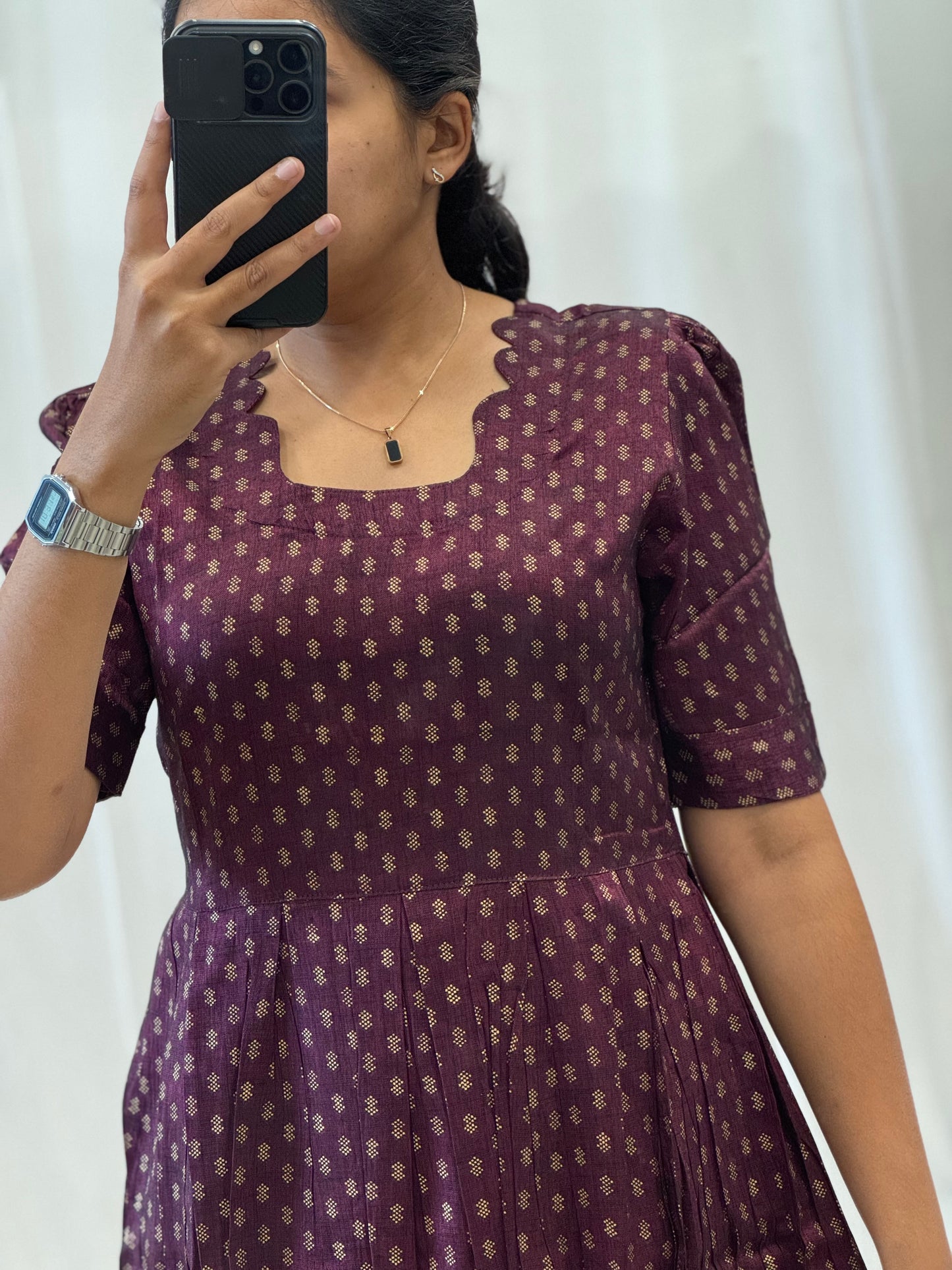 Rayon Maxi with Foil Buttas