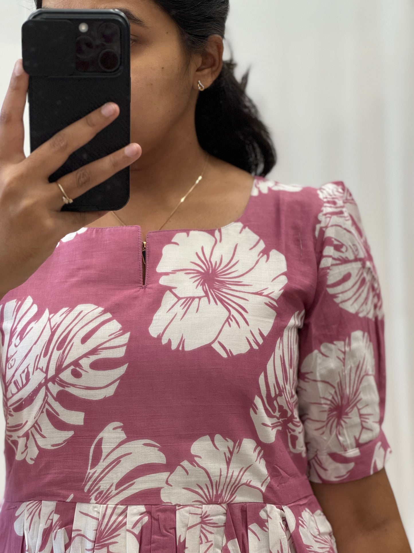 Pink Floral 2-Tier Maxi with Lining