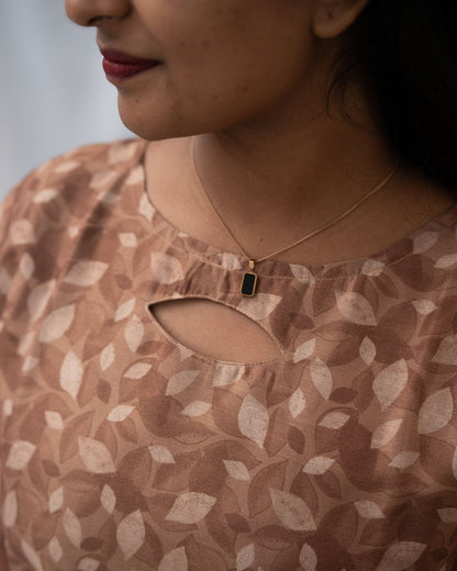 Tissue Straight Kurti With Lining