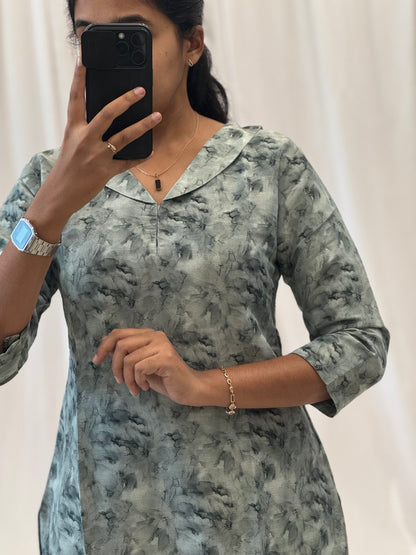 Marble printed tissue Kurti with Lining