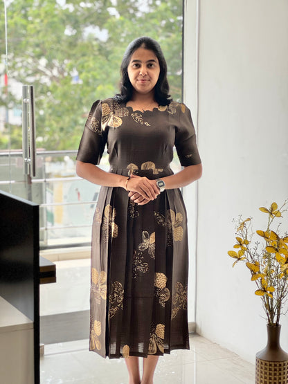 Floral Printed Spun Rayon Maxi