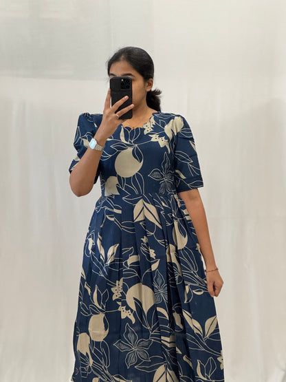 Textured Satin Rayon Umbrella Kurti