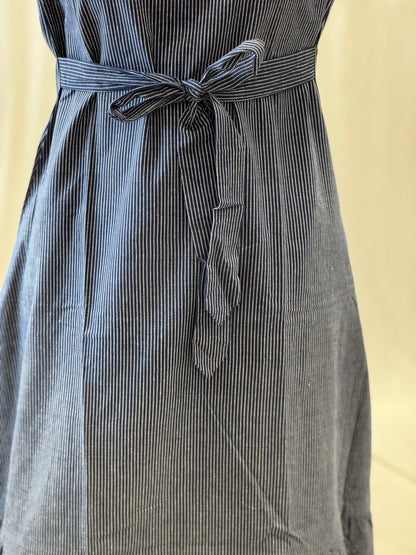 Cotton A Line Dress with Ruffles