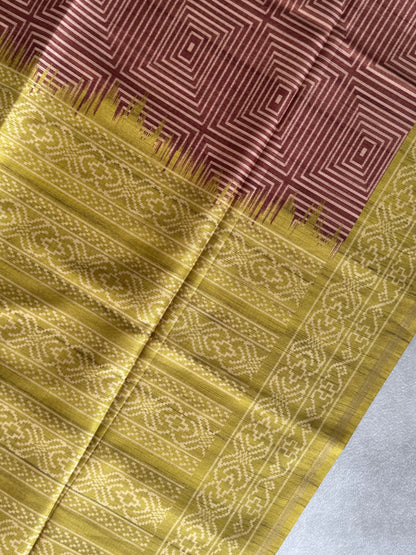 Geometric Printed Semi Tusser Saree