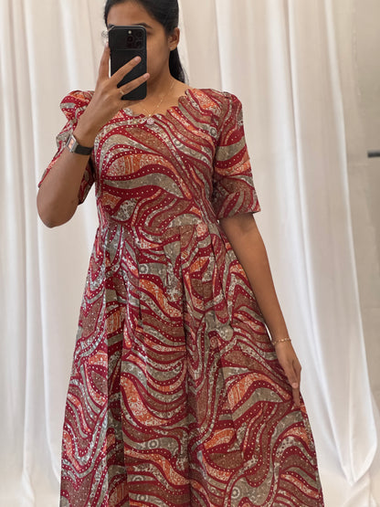 Modal Chanderi Umbrella Kurti