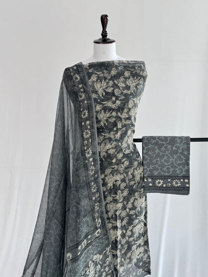 Ajrak Kota Doria Suit Set