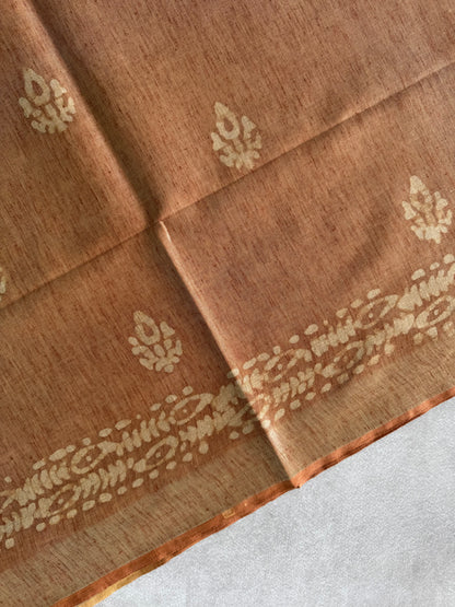 Batik Printed Tissue Cotton Saree