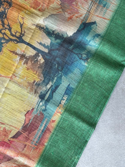 Castle Printed Cotton Tissue Saree