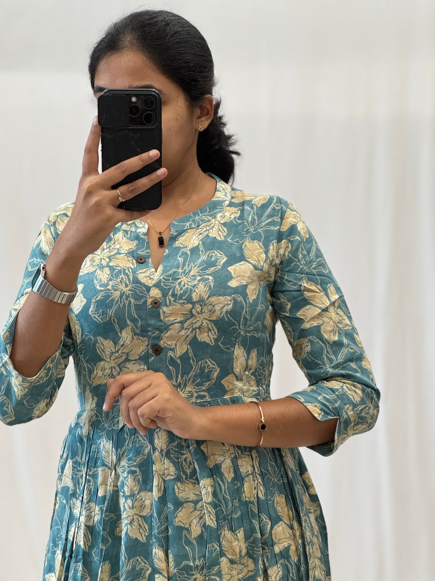 Rayon Umbrella Kurti with Chinese Collar