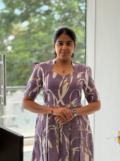 Abstract Printed Cotton Maxi