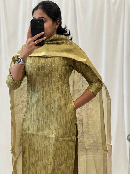 Abstract Tissue Kurti with Dupatta