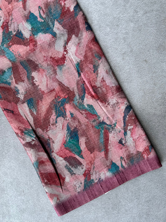 Digital Printed Semi Tusser Saree
