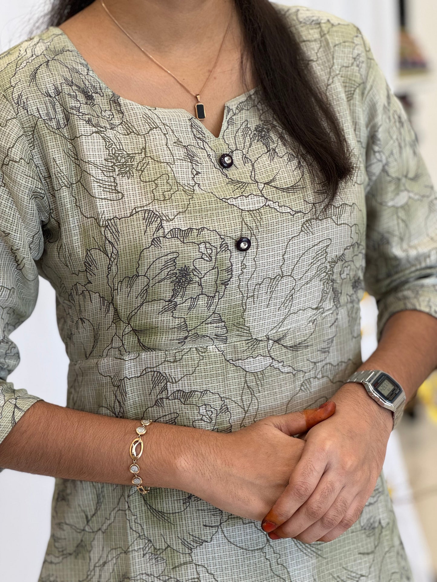 A Line Kota Kurti With Lining