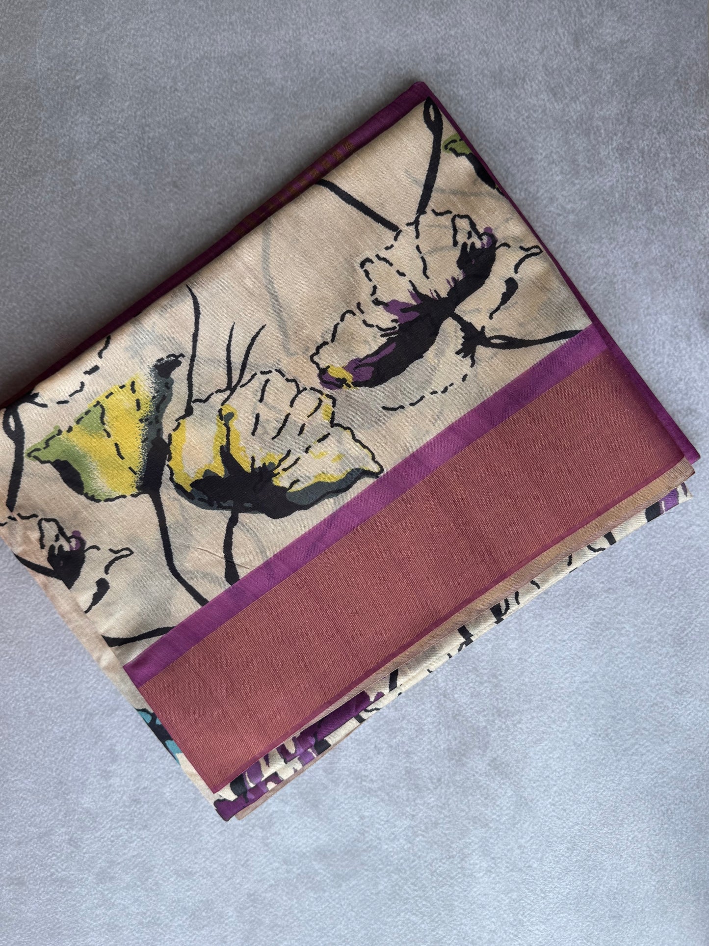 Digital Printed Semi Tusser Saree