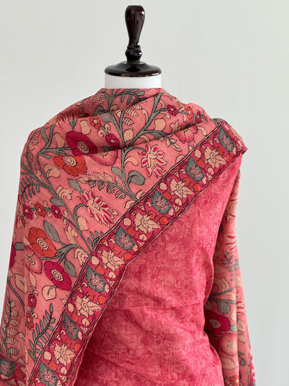 Ghicha Tussar Silk Suit with Kalamkari Dupatta