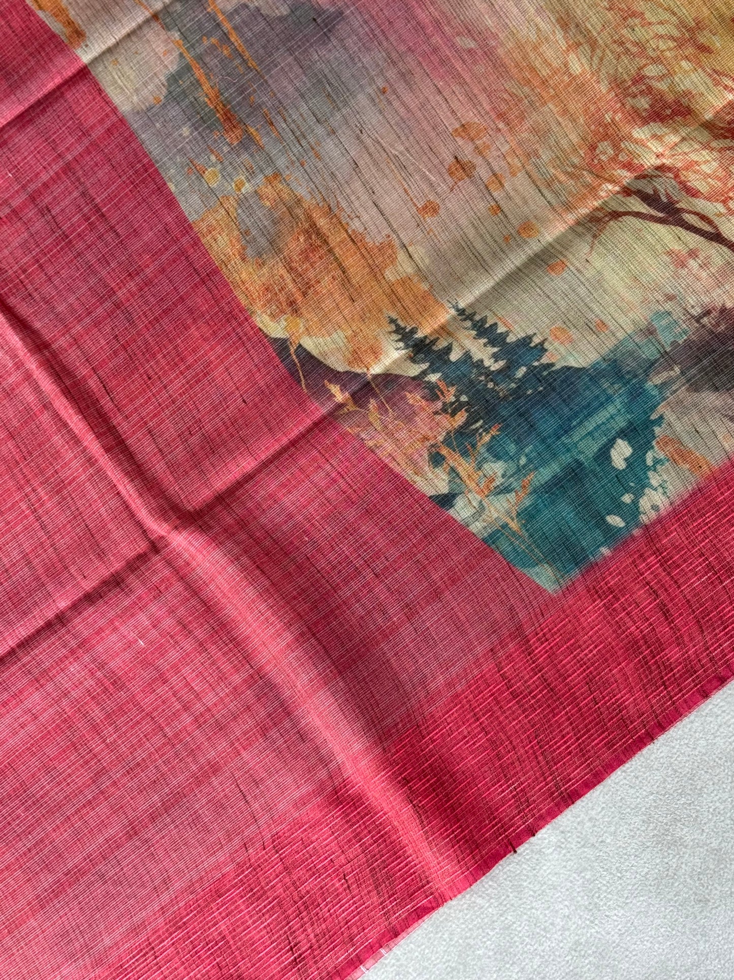 Castle Printed Cotton Tissue Saree