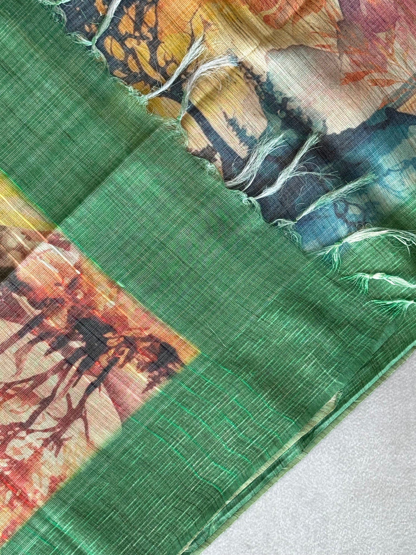 Castle Printed Cotton Tissue Saree