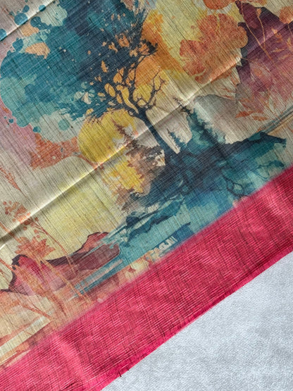 Castle Printed Cotton Tissue Saree