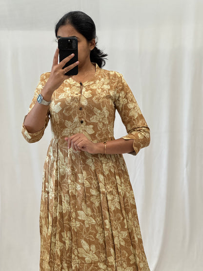 Rayon Umbrella Kurti with Chinese Collar