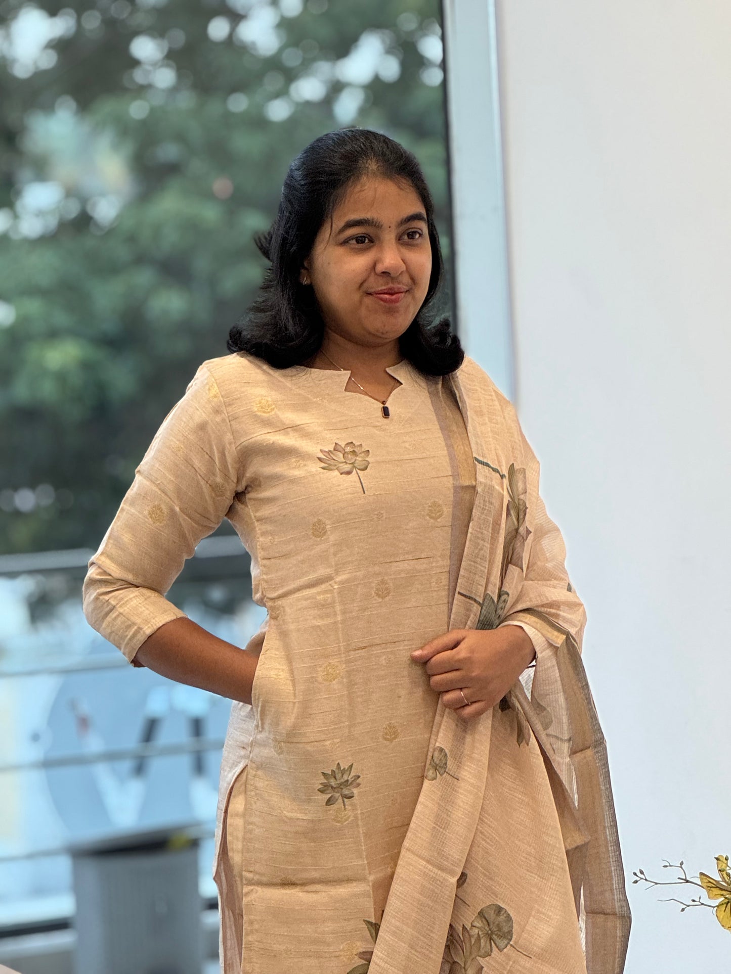 Foil Butta Woven Jute Silk 3 Piece Set