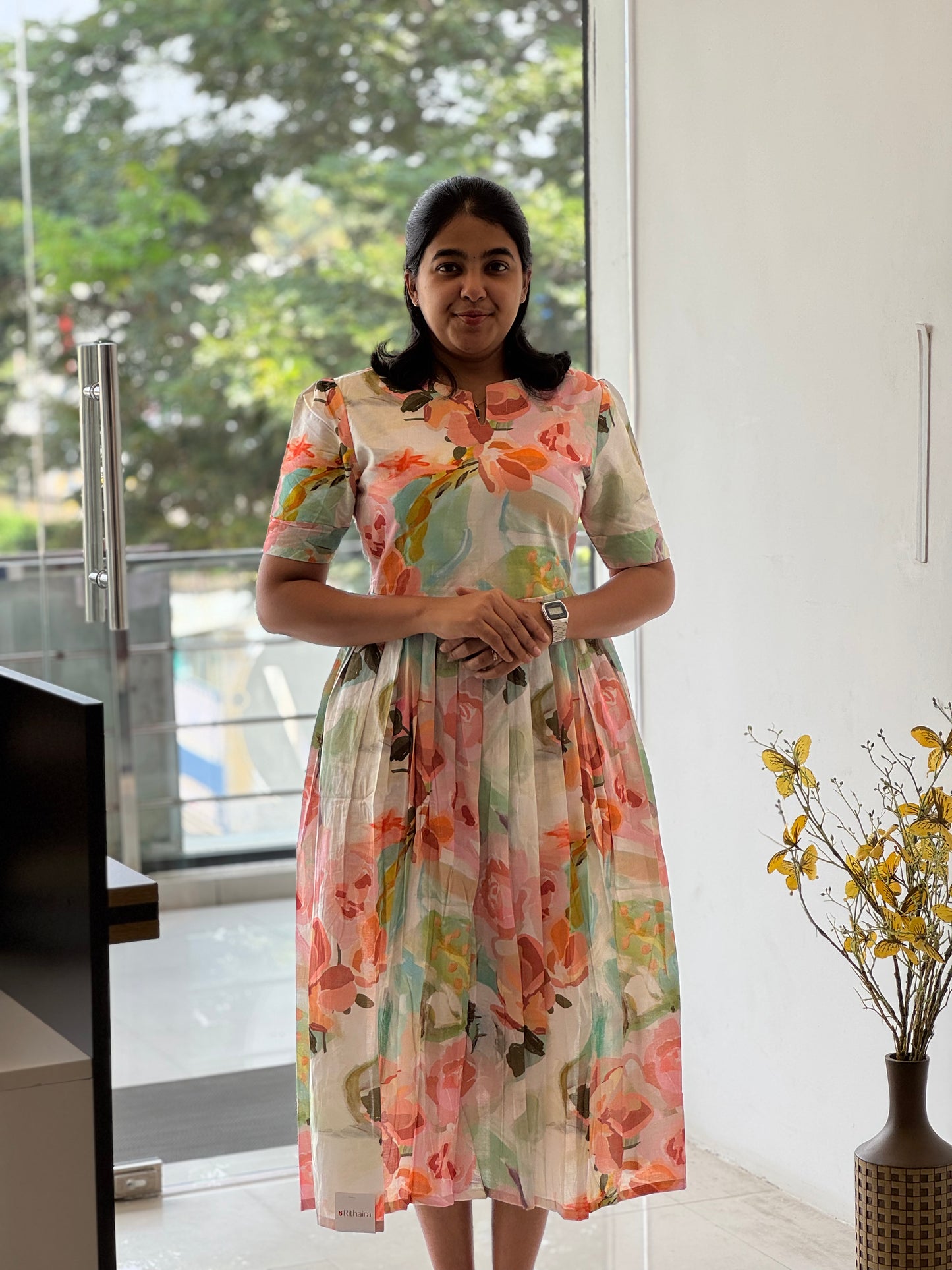 Sunset Pastel Mul Cotton Maxi