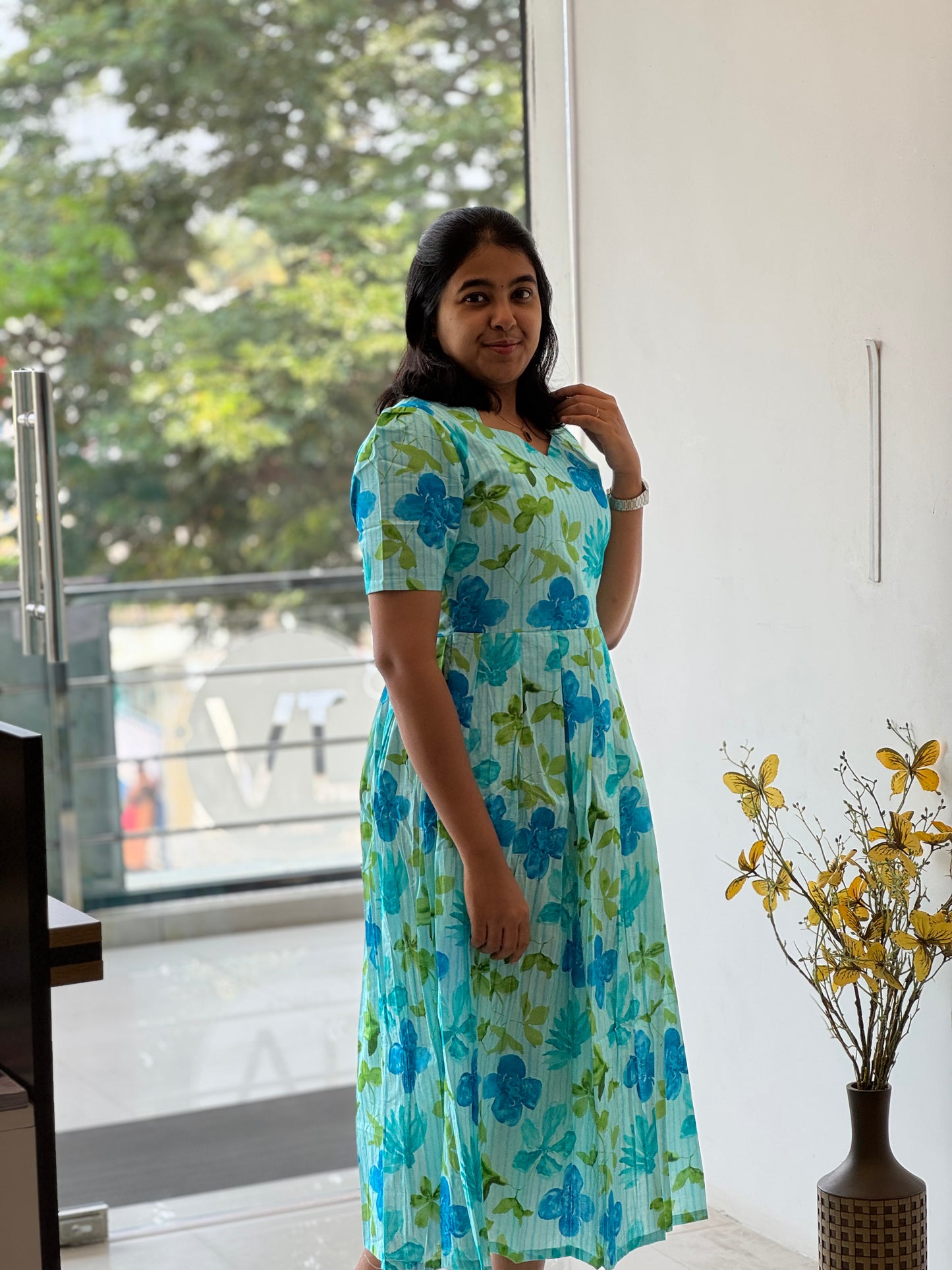 Mint Aqua Mul Cotton Maxi