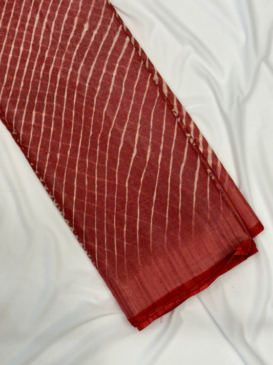 Striped Tissue Cotton Saree