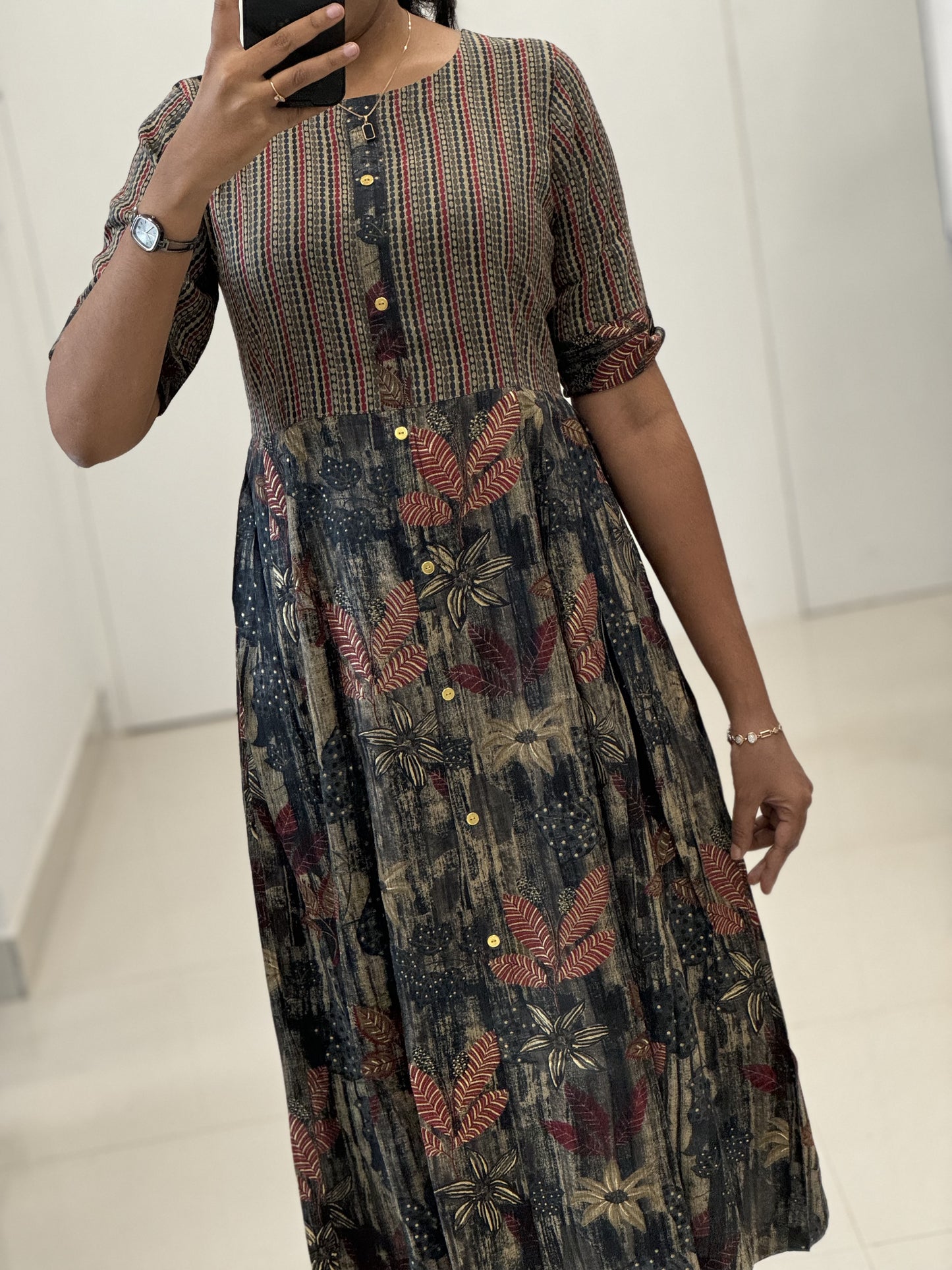 Rayon Umbrella Kurti-Yoke Pattern