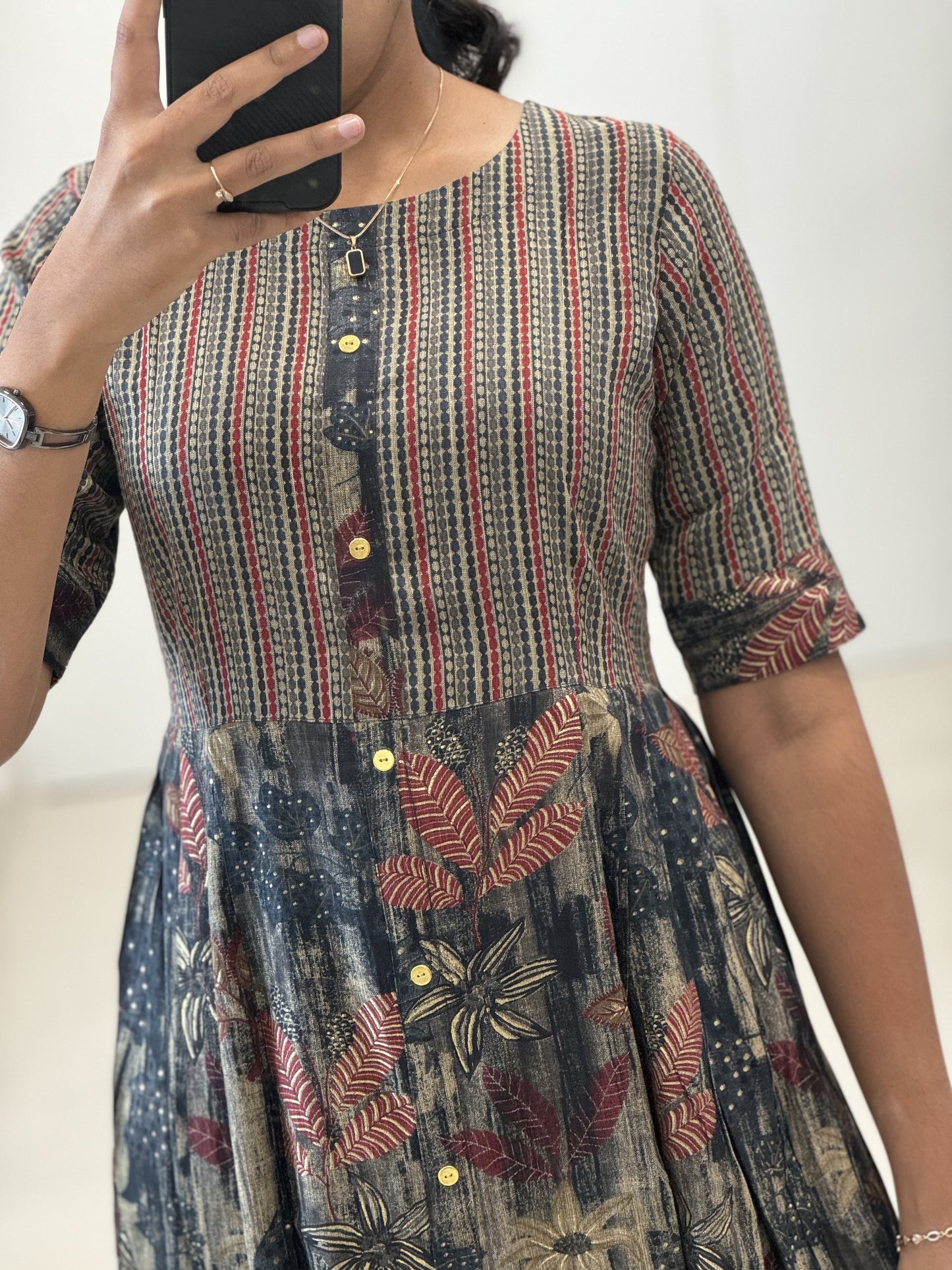 Rayon Umbrella Kurti-Yoke Pattern