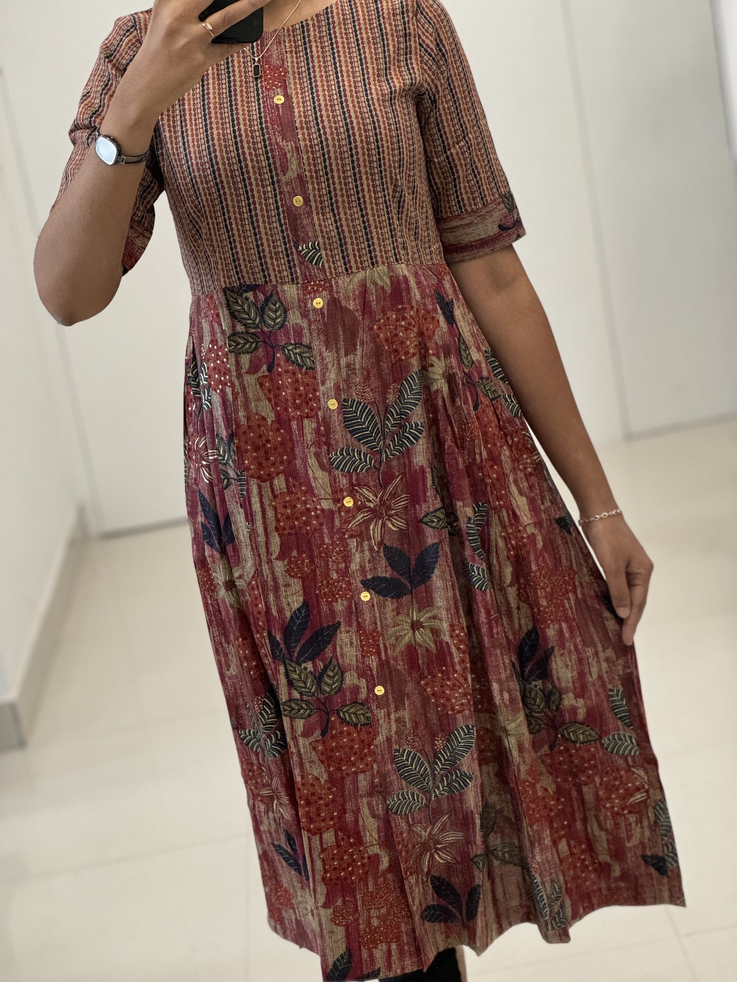 Rayon Umbrella Kurti-Yoke Pattern