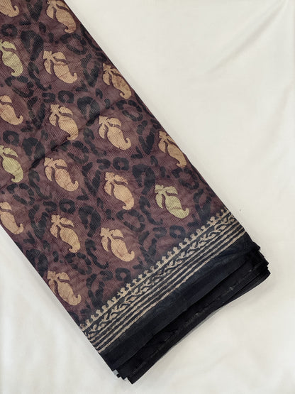 Mango Motifed Cotton Saree